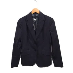 ポールスミス ブラック Paul Smith BLACK 国内正規品 ストライプ テーラードジャケット レース シルク混 ウール 40 ブラック系 黒 /FT4のサムネイル