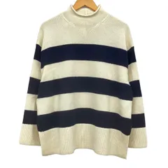 VINCE(ヴィンス) 長袖セーター サイズL/G L レディース美品  - 白×黒 ハイネック/ボーダーのサムネイル