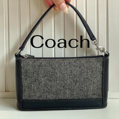 美品✨ COACH コーチ ミニハンドバッグ ターンロック 自立 ウール 