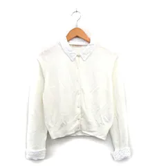 クローラ crolla カーディガン 長袖 レース コットン シンプル アイボリー 白 /KT11のサムネイル
