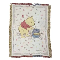 vintageラグ ブランケット マルチカバー タペストリー ディズニー くまのプーさん はちみつ Rug Blanket Disney Pooh 3028のサムネイル