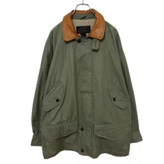 【Eddie Bauer】 80～90s Leather Collar Hunting Jacket レザー襟ダックハンティングジャケット S-4219のサムネイル