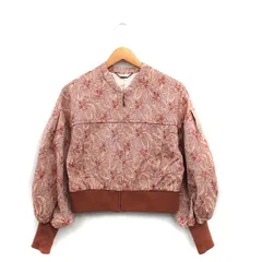 リリーブラウン Lily Brown ジャンパー ブルゾン ジップアップ コットン 花柄 ワンサイズ ブラウン 茶 /KT33のサムネイル