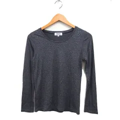 ソニア ソニアリキエル SONIA SONIA RYKIEL ラインストーン付き ニット カットソー Tシャツ 長袖 丸首 38 チャコールグレー /FT36のサムネイル