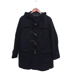 グリーンレーベルリラクシング ユナイテッドアローズ green label relaxing ダッフルコート ミディ丈 フード ウール レザー 38 黒 ブラック /NT2のサムネイル
