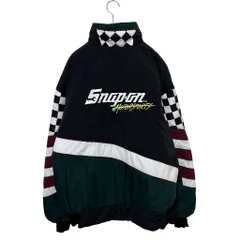 【Snap-on】 バックロゴ 企業ロゴ刺繍 チェッカーフラグ 中綿入りレーシングジャケット S-3621のサムネイル