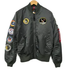 ALPHA INDUSTRIES(アルファ) ブルゾン サイズL メンズ美品  - グレー 長袖/APOLLO/ジップアップ/春/秋のサムネイル