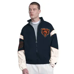 スターター レディース アウター ジャケット・ブルゾン パーカー Menstarter Navy Chicago Bears The Gust FullZip Hoodie Brs Navy ネイビーのサムネイル