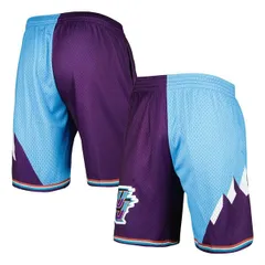 ミッチェルネス メンズ ボトムス ハーフパンツ・ショーツ ショートパンツ Mens Mitchell Ness TurquoisePurple Utah Jazz Hardwood Classicsのサムネイル