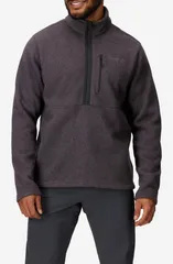 マーモット メンズ アウター ジャケット・ブルゾン ハーフジップ フリース Marmot Drop Line Half Zip Fleece Jacket Black Heather ブラックのサムネイル