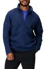 マーモット メンズ アウター ジャケット・ブルゾン ハーフジップ フリース Marmot Drop Line Half Zip Fleece Jacket Arctic Navy Heather ヘザのサムネイル