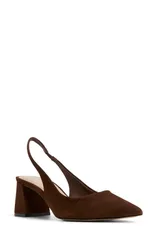 アルド レディース シューズ ヒール ALDO Uliana Slingback Pointed Toe Pump Dark Brown ブラウンのサムネイル