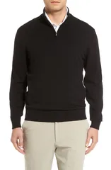 カッターアンドバック メンズ アウター パーカー・スウェット ハーフジップ セーター Cutter Buck Lakemont Half Zip Sweater Black ブラックのサムネイル
