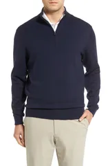 カッターアンドバック メンズ アウター パーカー・スウェット ハーフジップ セーター Cutter Buck Lakemont Half Zip Sweater Liberty Navy ネイビーのサムネイル