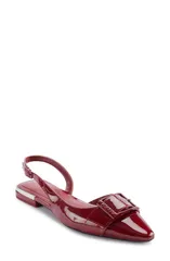 ダナ キャラン ニューヨーク レディース シューズ パンプス DKNY Clemma Pointed Toe Slingback Flat Ruby Red レッドのサムネイル