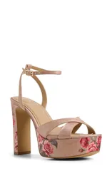 アルド レディース シューズ ヒール プラットフォーム サンダル アンクル ALDO Rosine Ankle Straplatform Sandal Beige Combo ベージュのサムネイル