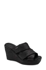 ダナ キャラン ニューヨーク レディース シューズ ヒール プラットフォーム サンダル DKNY Cresson Platform Wedge Sandal Black ブラックのサムネイル
