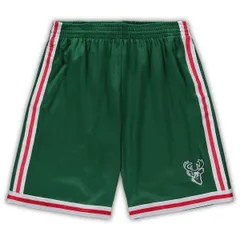 ミッチェルネス メンズ ボトムス ハーフパンツ・ショーツ トール ショートパンツ Mens Mitchell Ness Green Milwaukee Bucks Big Tall Hardwoodのサムネイル