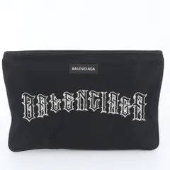 美品 バレンシアガ 535334 セカンドバッグ クラッチ ポーチ 通勤 ビジネス A4 ブラック 黒 メンズ RIE EL48-1【中古】のサムネイル