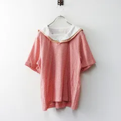 美品 2024SS ピンクハウス PINK HOUSE 楊柳クレープセーラーカラーカットソー■ピンク ブラウス ボーダーコーラル ピコ【2400015092706】のサムネイル