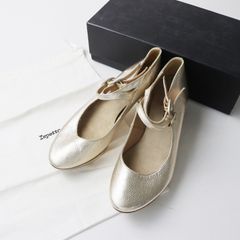 레펫토 repetto 메탈릭 레더 앵클 벨트 플레인 펌프스 36 ■샴페인(실버계) 슈즈 약 23.5 cm[2400015091471]