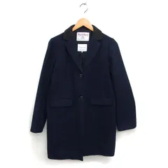セブンデイズサンデイ SEVENDAYS＝SUNDAY Harris Tweed チェック チェスター コート アウター ミドル シングル L 紺 ネイビー /NT21のサムネイル
