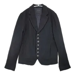 pas de calais ウールリネン グレンチェック 製品洗い ジャケット ブラック レディース パドカレ【中古】6-0718T∞のサムネイル