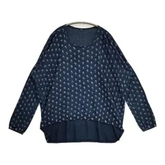 45R/45rpm インディゴ フラワー 花柄 コットン セーター ニット ネイビー レディース フォーティーファイブアールピーエム【中古】6-0718M∞のサムネイル