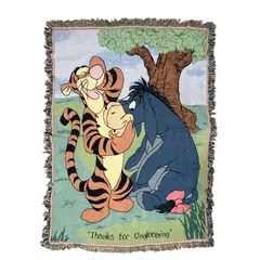 vintageラグ ブランケット マルチカバー タペストリー ディズニー くまのプーさん イーヨー ティガー Disney Rug Blanket 3308のサムネイル
