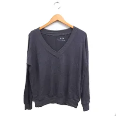 スリードッツ three dots Vネック ニット セーター 長袖 無地 S グレー 灰 /FT12のサムネイル