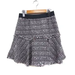 トゥービーシック TO BE CHIC ツイード フレアスカート ミニ ブラック 黒 /FT19のサムネイル