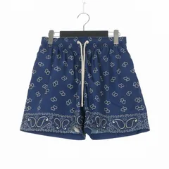 パームエンジェルス PALM ANGELS 24SS PAISLEY SWIMSHORT ペイズリー スイムショーツ ショートパンツ S ネイビーブルー 青 PMFD002S24FAB0054646のサムネイル