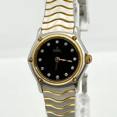 EBEL エベル 18K GOLD BEZEL 11669862 ブラック QZ レディース 腕時計 稼働品のサムネイル