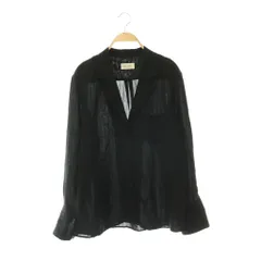 デプレ DES PRES トゥモローランド 25SS キュプラコットンストライプシャツジャケット テーラード シアー シルク混 F ブラック /DO ■OSのサムネイル