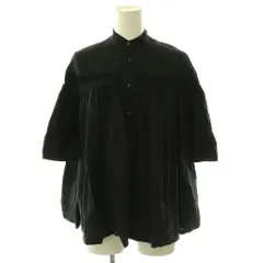 サイ SCYE 60/1Linen Cambric Tucked Blouse Half Sleeve ブラウス タック リネン 半袖 36 黒 ブラック /HS ■OSのサムネイル