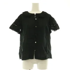 シンゾーン Shinzone LACE BLOUSE ブラウス 半袖 シャドウストライプ 34 ブラック /MY ■OS ■SHのサムネイル