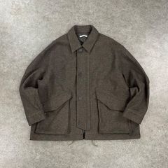 WYM LIDNM KERSEY MELTON FLIGHT BLOUSON ウィムリ バイ リドム カルゼメルトンフライトブルゾン 比翼ジップ ジャケット ヘリンボーンのサムネイル