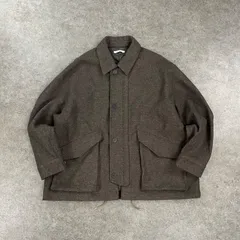 WYM LIDNM KERSEY MELTON FLIGHT BLOUSON ウィムリ バイ リドム カルゼメルトンフライトブルゾン 比翼ジップ ジャケット ヘリンボーンのサムネイル