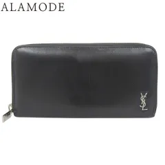 SAINT LAURENT PARIS(サンローランパリ) タイニー モノグラム ラウンドファスナー 長財布 ロングウォレット YSLロゴ 小物 レザー ブラック黒 シルバー金具 630201 メンズ 40802192578【中古】【アラモード】のサムネイル