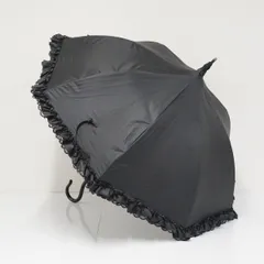 晴雨兼用傘 Apleberute アプレビュート USED美品 ファシル パゴダ傘 一級遮光 フリル レース ブラック ロリィタ 55cm S4341のサムネイル