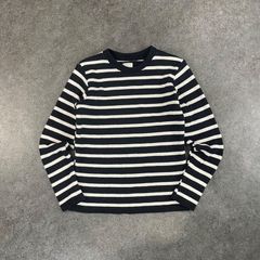 USA製 BLACKBOARD CAFE MOTORCYCLE SWEATER ブラックボード 長袖 カットソー クルーネック ボーダーのサムネイル