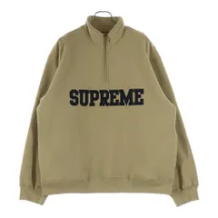 い*！様 Supreme カレッジロゴ ハーフジップ スウェット ベージュ XX SUPREME (シュプリーム) 24AW Collegiate Half Zip Pullover カレッジ
