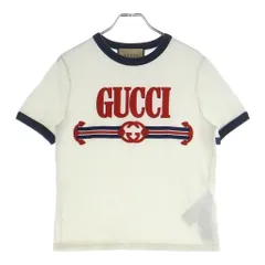 GUCCI (グッチ) インターロッキングG ウェブ コットンジャージーミニ半袖Tシャツ カットソー ホワイト レディース 723566 XJFQQのサムネイル