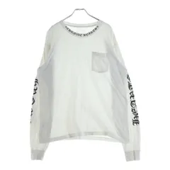 CHROME HEARTS (クロムハーツ) NECK LOGO L/S TEE ネックロゴ クルーネック カットソー 長袖Tシャツ ホワイトのサムネイル