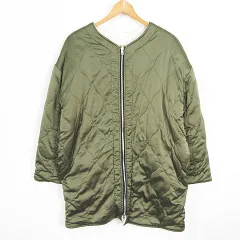 チャオパニック CIAOPANIC SPECIAL WORKS＆STYLES リバーシブル ボア ブルゾン キルティング ジャケット ミディアム丈 F アイボリー カーキ kz12969のサムネイル