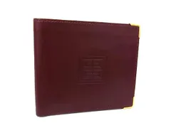 ■美品■ GIVENCHY ジバンシィ レザー 二つ折り 財布 ウォレット 札入れ カード入れ メンズ レディース ボルドー系 DP3147のサムネイル