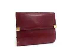 GIVENCHY ジバンシィ レザー がま口 三つ折り 財布 ウォレット 小銭入れ 札入れ カード入れ レディース ボルドー系 DP5423のサムネイル