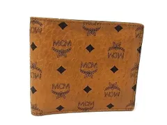 MCM エムシーエム モノグラム ヴィセトス柄 レザー 二つ折り 財布 ウォレット 札入れ カード入れ 小銭入れ ブラウン系 DP5825のサムネイル