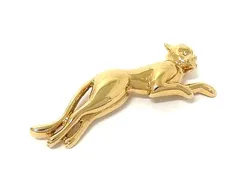 ■美品■ pierre cardin ピエールカルダン カラーストーン ヒョウ ピンバッジ ピンブローチ アクセサリー ゴールド系 DP5749のサムネイル