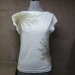 DKNY ダナキャランニューヨーク 半袖カットソー Tシャツ　 刺繍デザイン ホワイト P　u7595fのサムネイル